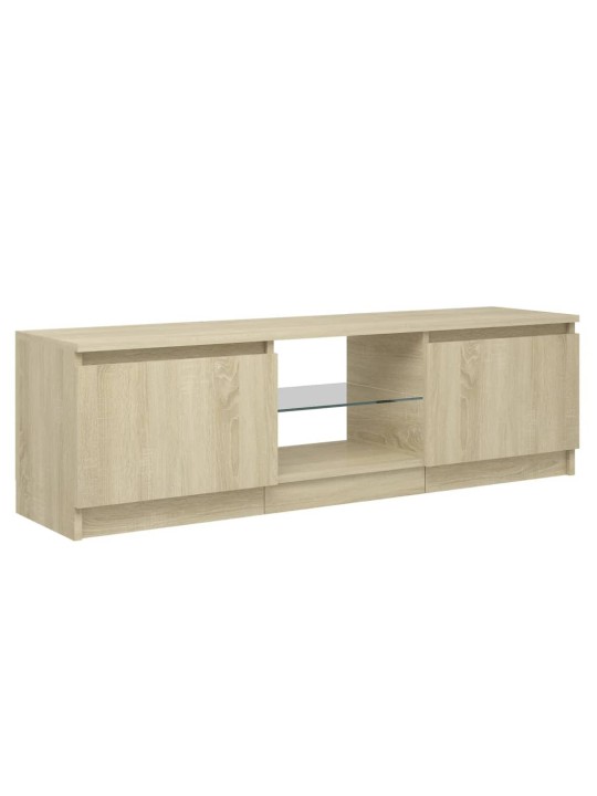 TV skříňka s LED osvětlením dub sonoma 120 x 30 x 35,5 cm