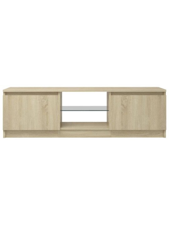TV skříňka s LED osvětlením dub sonoma 120 x 30 x 35,5 cm