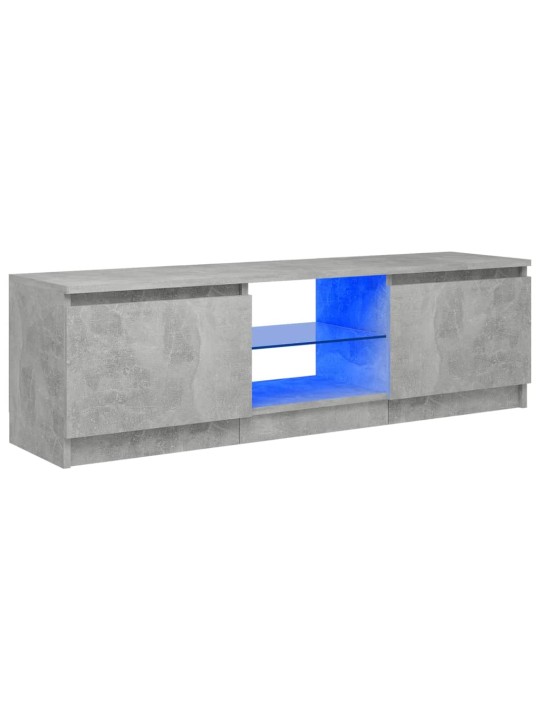 TV skříňka s LED osvětlením betonově šedá 120 x 30 x 35,5 cm
