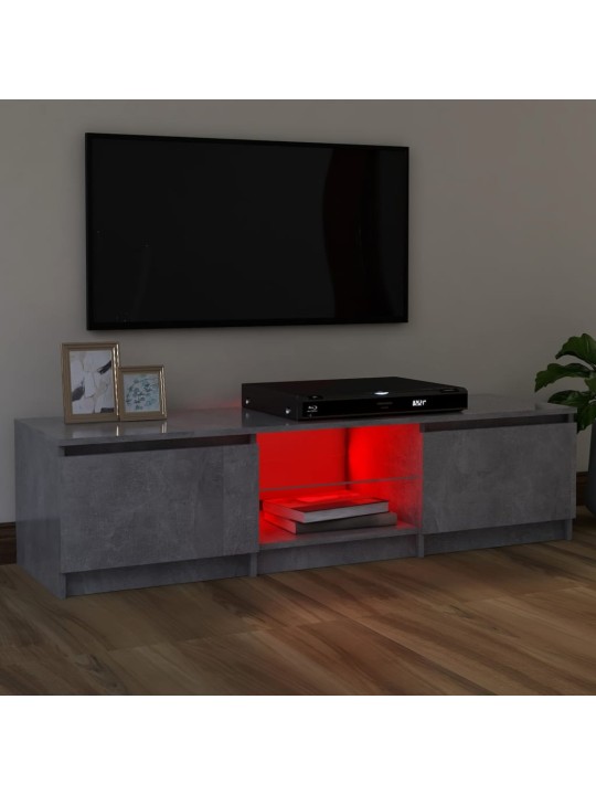 TV skříňka s LED osvětlením betonově šedá 120 x 30 x 35,5 cm