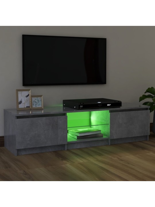 TV skříňka s LED osvětlením betonově šedá 120 x 30 x 35,5 cm
