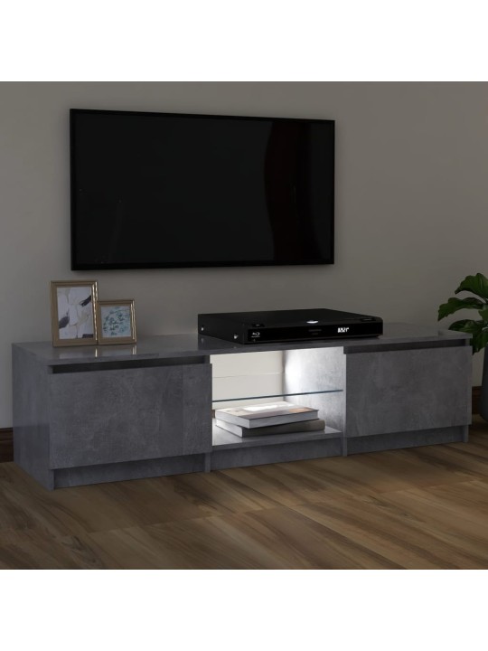 TV skříňka s LED osvětlením betonově šedá 120 x 30 x 35,5 cm