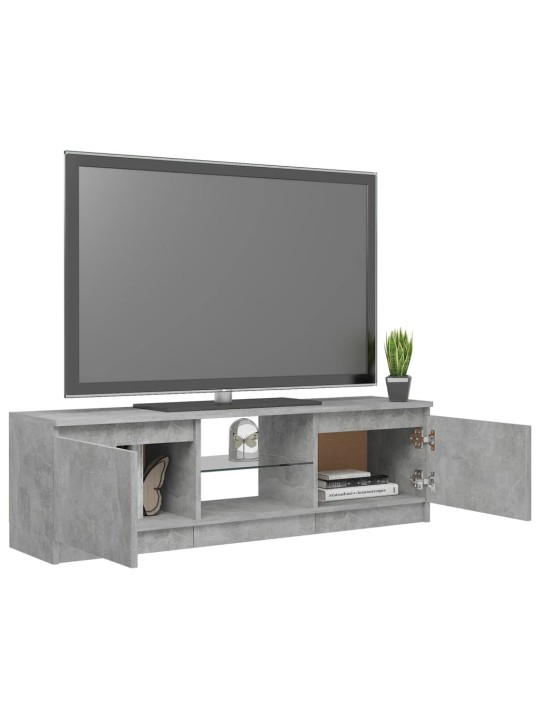 TV skříňka s LED osvětlením betonově šedá 120 x 30 x 35,5 cm