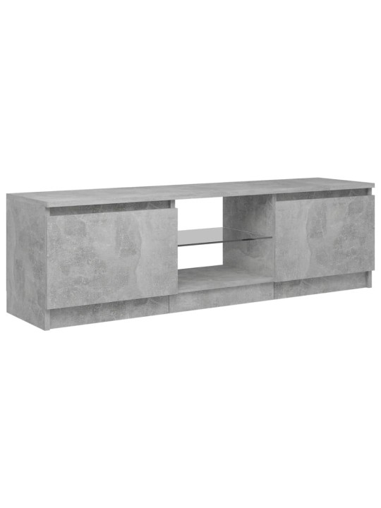 TV skříňka s LED osvětlením betonově šedá 120 x 30 x 35,5 cm