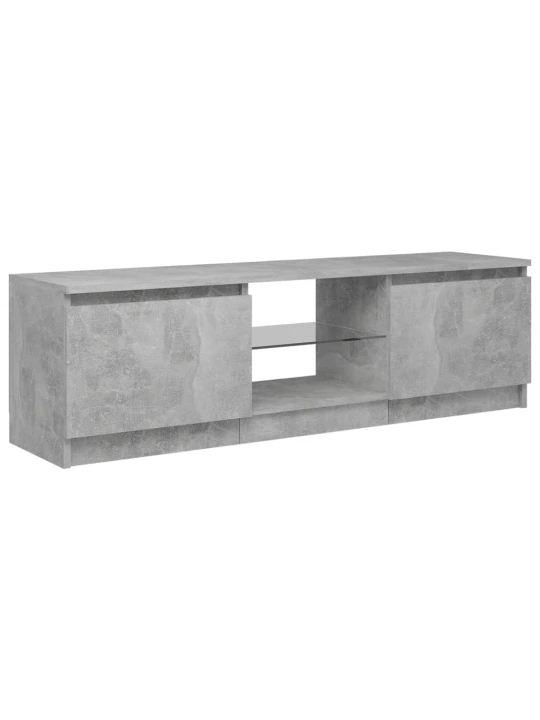 TV skříňka s LED osvětlením betonově šedá 120 x 30 x 35,5 cm