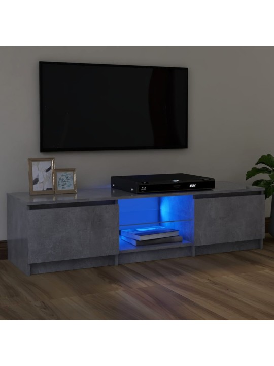 TV skříňka s LED osvětlením betonově šedá 120 x 30 x 35,5 cm