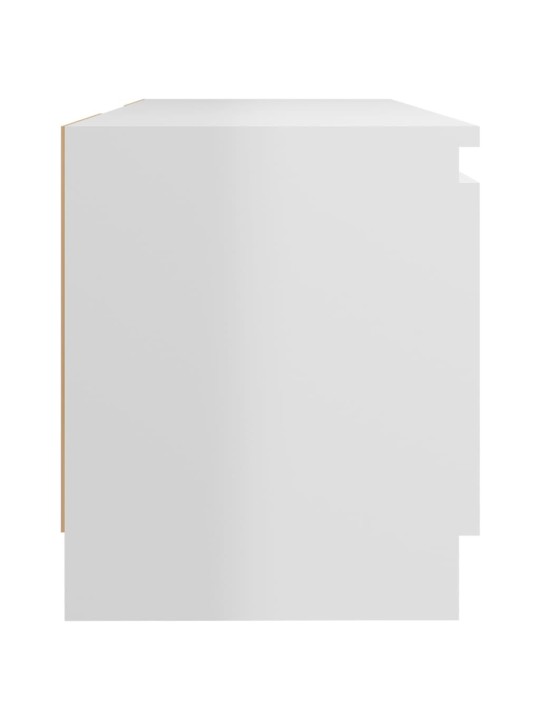 TV skříňka s LED osvětlením bílá vysoký lesk 120 x 30 x 35,5 cm