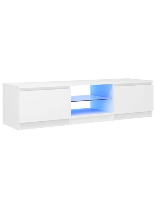 TV skříňka s LED osvětlením bílá 140 x 40 x 35,5 cm