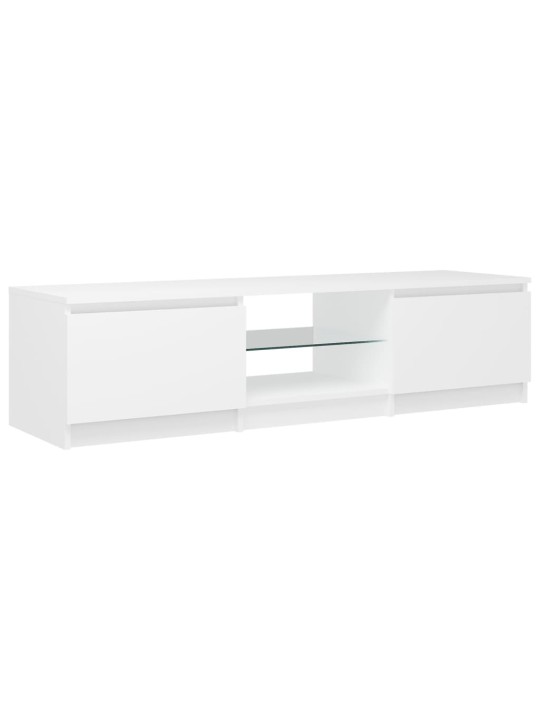TV skříňka s LED osvětlením bílá 140 x 40 x 35,5 cm