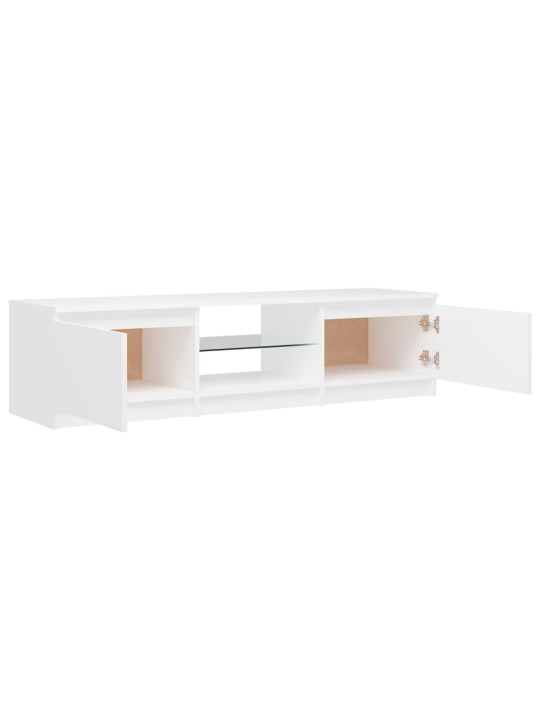 TV skříňka s LED osvětlením bílá 140 x 40 x 35,5 cm