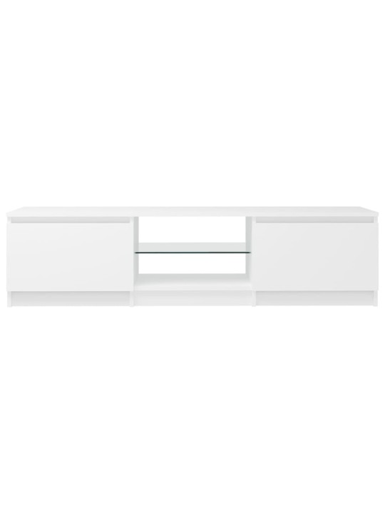 TV skříňka s LED osvětlením bílá 140 x 40 x 35,5 cm