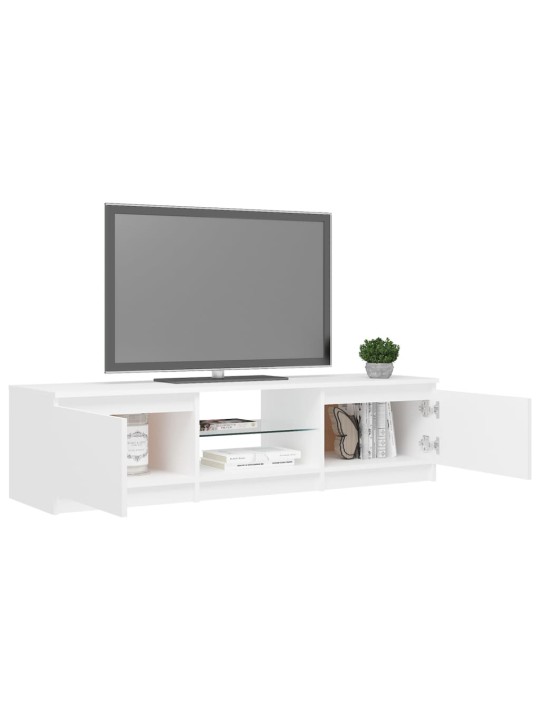 TV skříňka s LED osvětlením bílá 140 x 40 x 35,5 cm