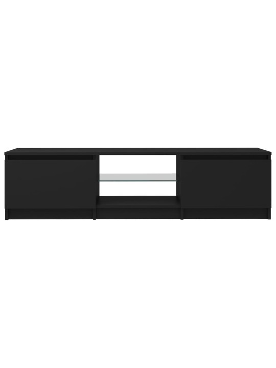 TV skříňka s LED osvětlením černá 140 x 40 x 35,5 cm