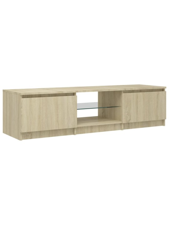 TV skříňka s LED osvětlením dub sonoma 140 x 40 x 35,5 cm