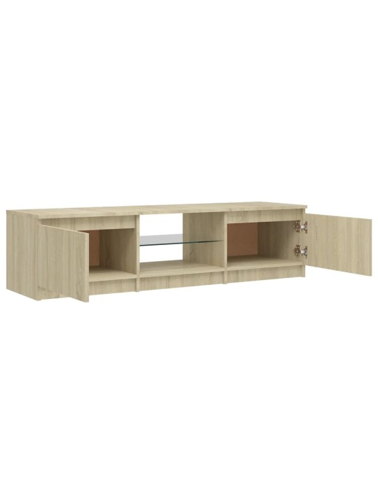 TV skříňka s LED osvětlením dub sonoma 140 x 40 x 35,5 cm