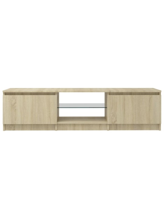 TV skříňka s LED osvětlením dub sonoma 140 x 40 x 35,5 cm