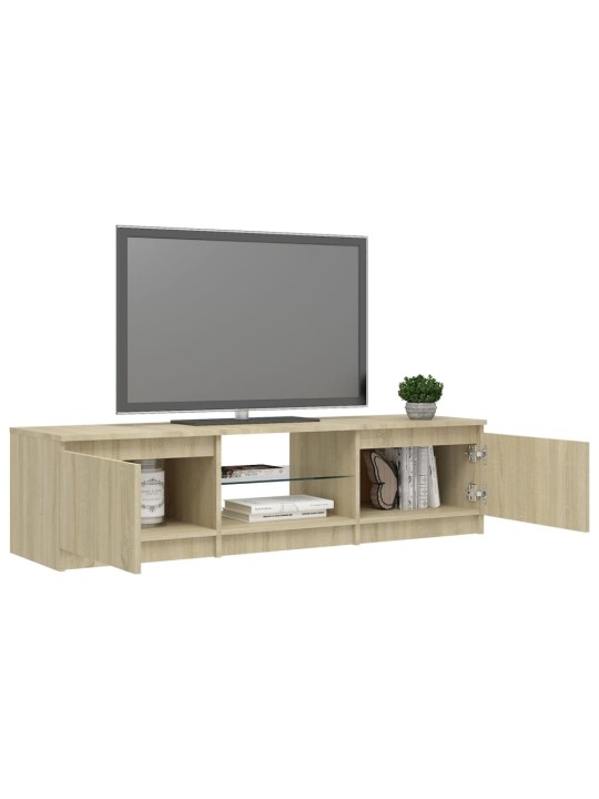 TV skříňka s LED osvětlením dub sonoma 140 x 40 x 35,5 cm