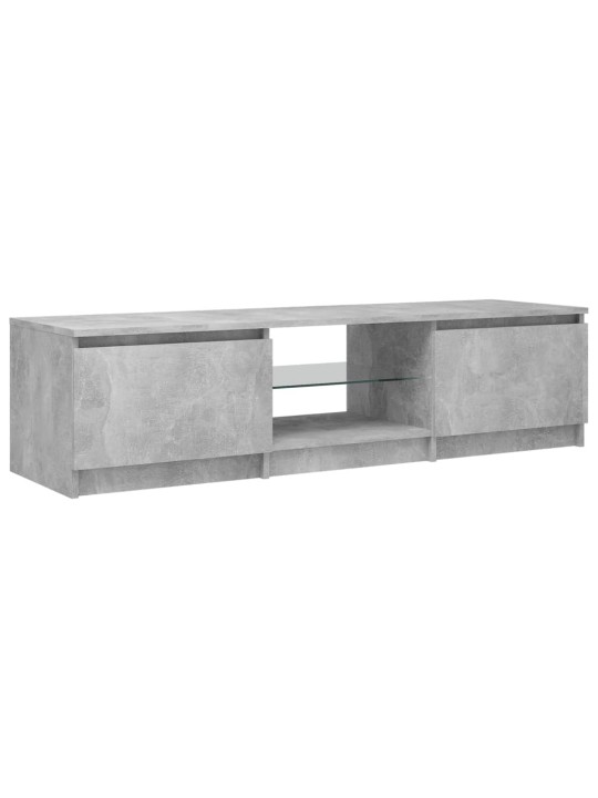 TV skříňka s LED osvětlením betonově šedá 140 x 40 x 35,5 cm
