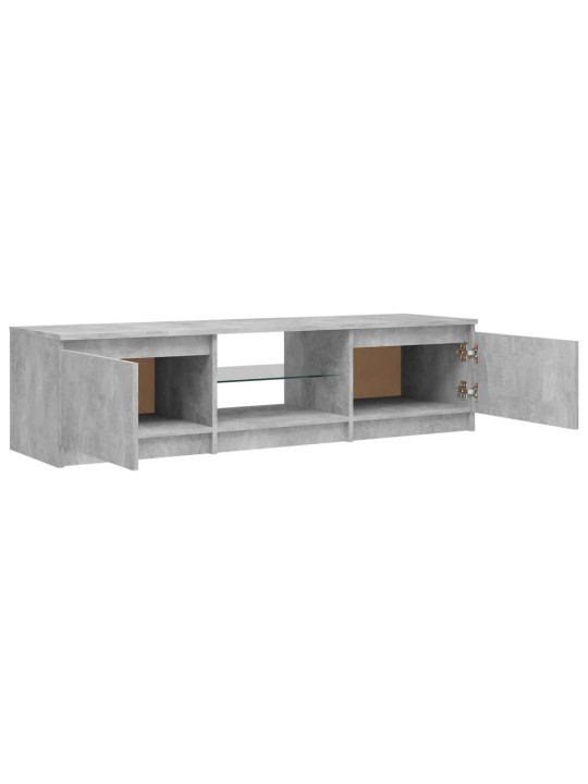 TV skříňka s LED osvětlením betonově šedá 140 x 40 x 35,5 cm