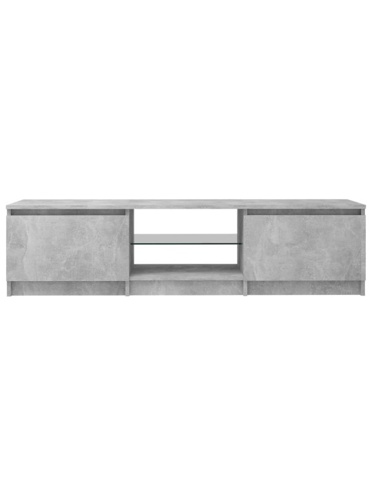 TV skříňka s LED osvětlením betonově šedá 140 x 40 x 35,5 cm