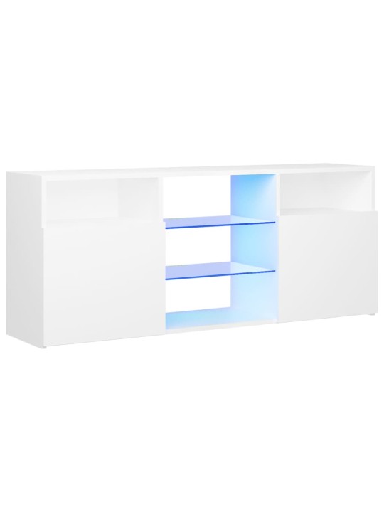 TV skříňka s LED osvětlením bílá 120 x 30 x 50 cm