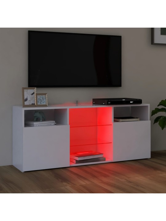 TV skříňka s LED osvětlením bílá 120 x 30 x 50 cm