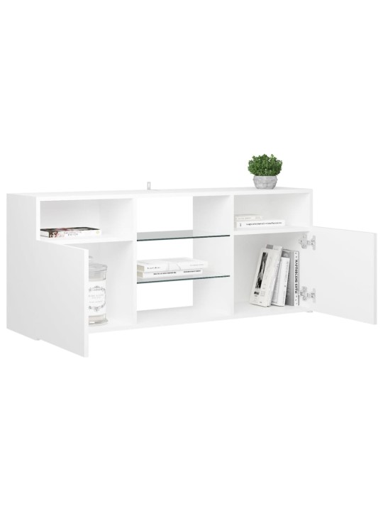 TV skříňka s LED osvětlením bílá 120 x 30 x 50 cm