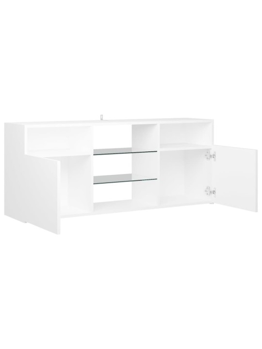 TV skříňka s LED osvětlením bílá 120 x 30 x 50 cm