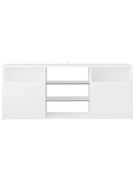 TV skříňka s LED osvětlením bílá 120 x 30 x 50 cm