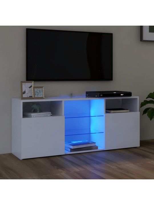 TV skříňka s LED osvětlením bílá 120 x 30 x 50 cm