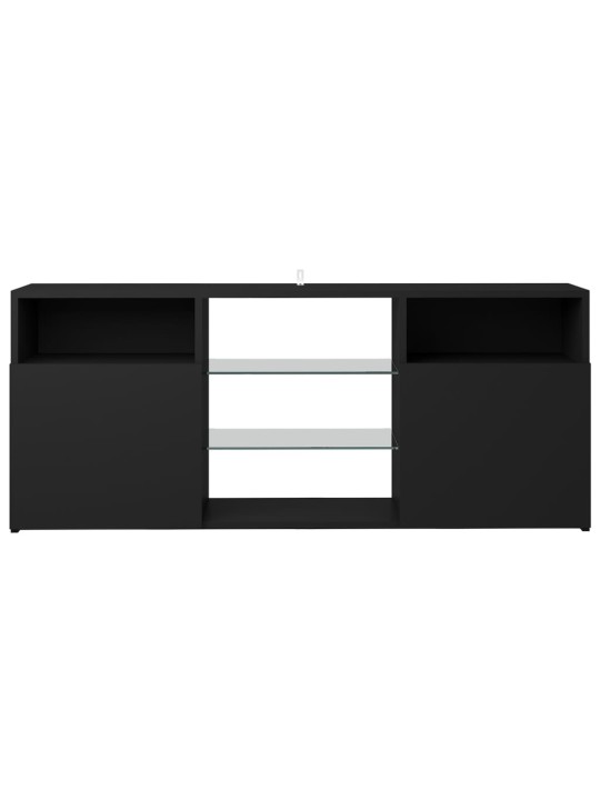 TV skříňka s LED osvětlením černá 120 x 30 x 50 cm