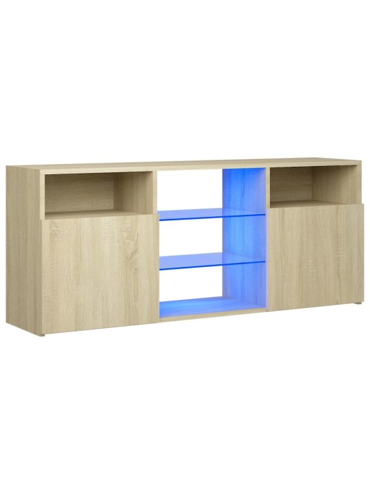 TV skříňka s LED osvětlením dub sonoma 120 x 30 x 50 cm