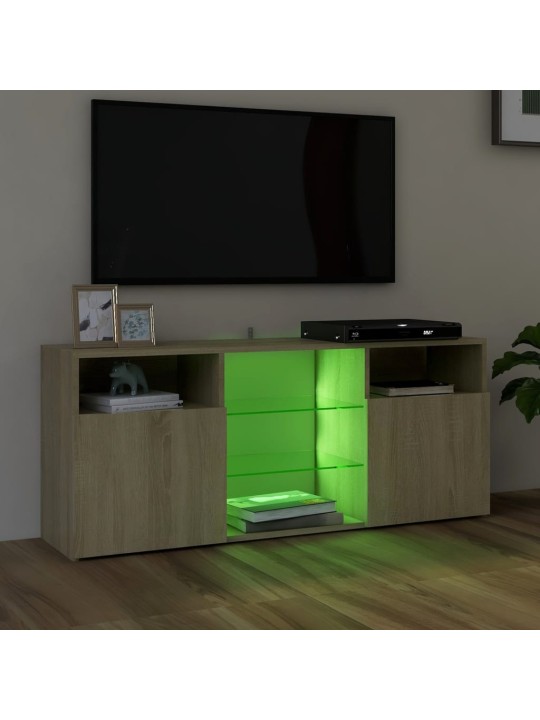 TV skříňka s LED osvětlením dub sonoma 120 x 30 x 50 cm
