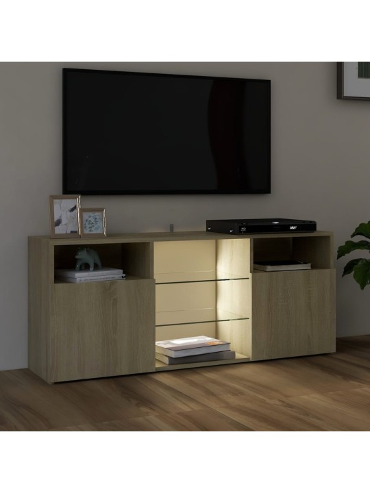 TV skříňka s LED osvětlením dub sonoma 120 x 30 x 50 cm