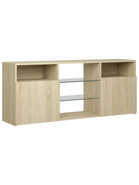 TV skříňka s LED osvětlením dub sonoma 120 x 30 x 50 cm