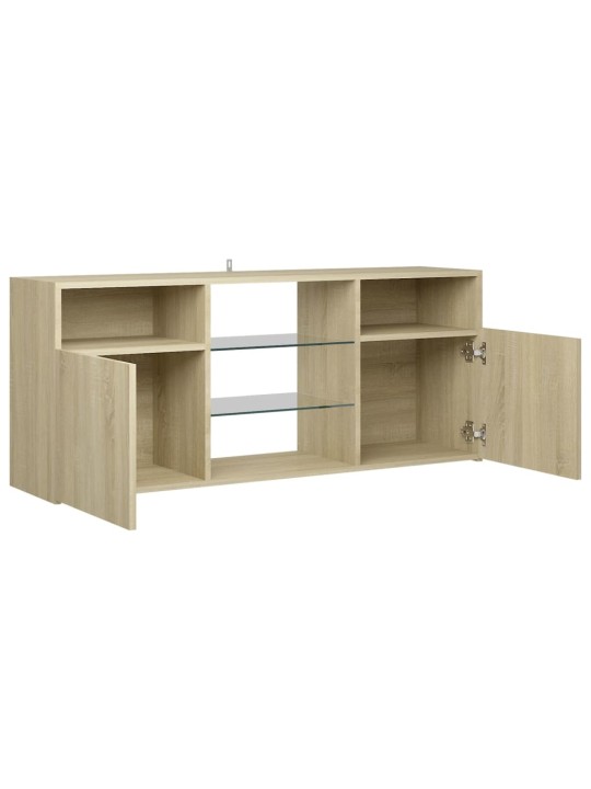 TV skříňka s LED osvětlením dub sonoma 120 x 30 x 50 cm