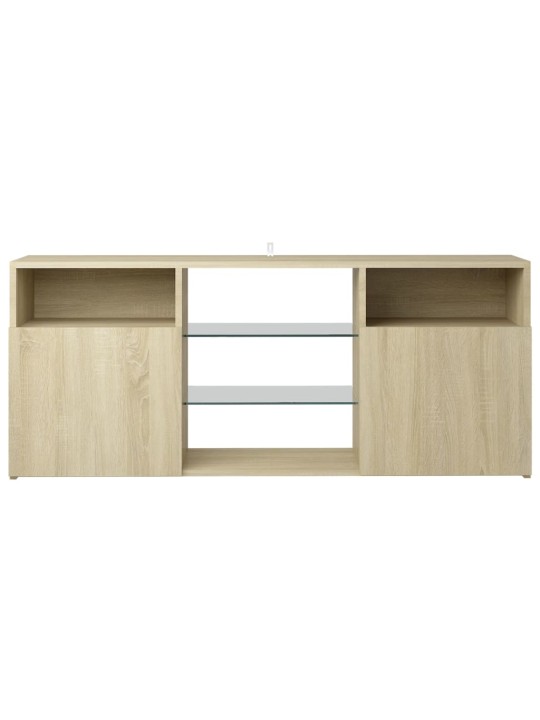 TV skříňka s LED osvětlením dub sonoma 120 x 30 x 50 cm