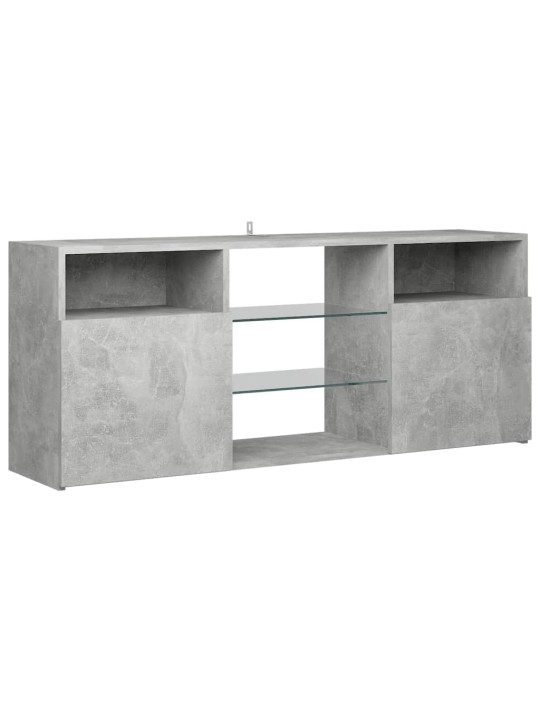 TV skříňka s LED osvětlením betonově šedá 120 x 30 x 50 cm