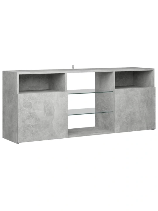 TV skříňka s LED osvětlením betonově šedá 120 x 30 x 50 cm