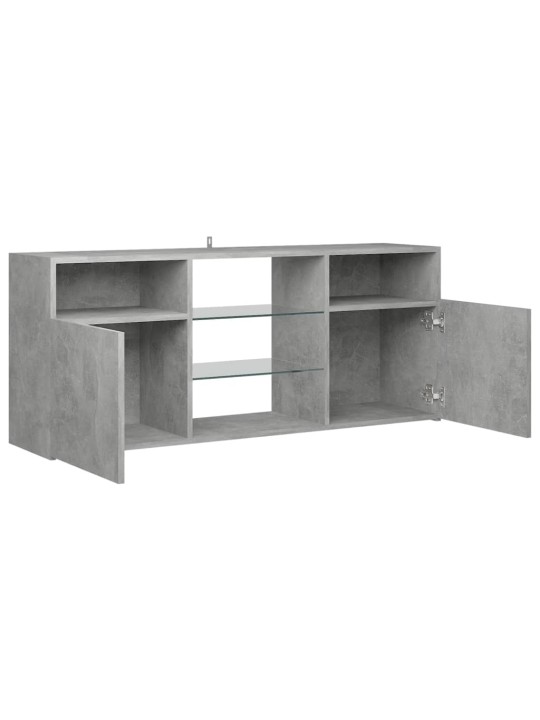 TV skříňka s LED osvětlením betonově šedá 120 x 30 x 50 cm