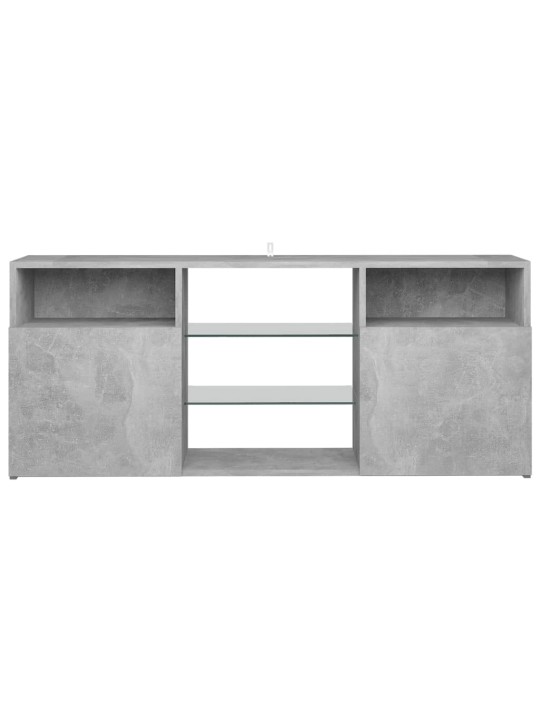 TV skříňka s LED osvětlením betonově šedá 120 x 30 x 50 cm