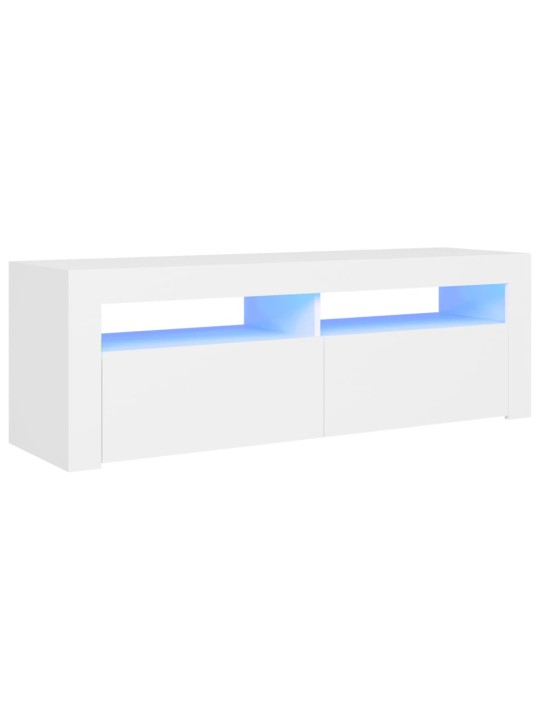 TV skříňka s LED osvětlením bílá 120 x 35 x 40 cm
