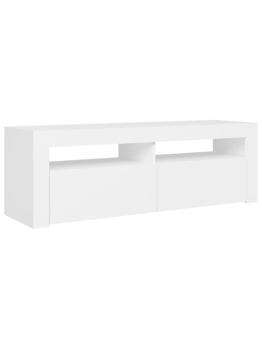 TV skříňka s LED osvětlením bílá 120 x 35 x 40 cm