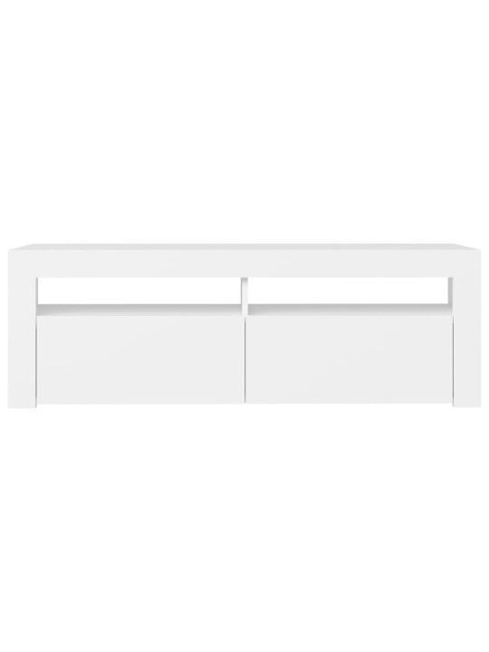 TV skříňka s LED osvětlením bílá 120 x 35 x 40 cm