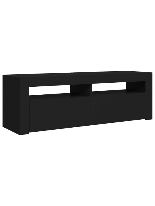 TV skříňka s LED osvětlením černá 120 x 35 x 40 cm