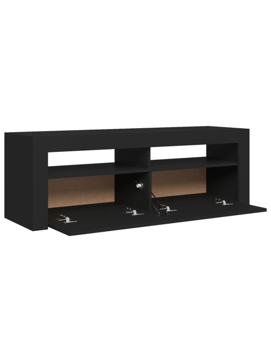 TV skříňka s LED osvětlením černá 120 x 35 x 40 cm
