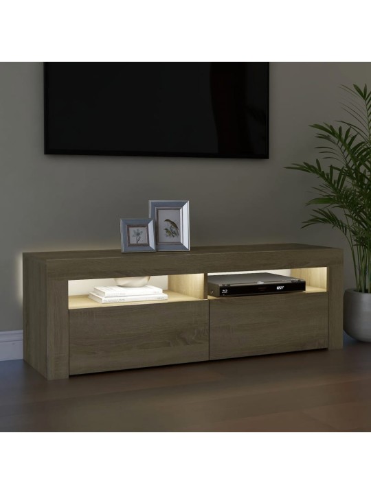 TV skříňka s LED osvětlením dub sonoma 120 x 35 x 40 cm