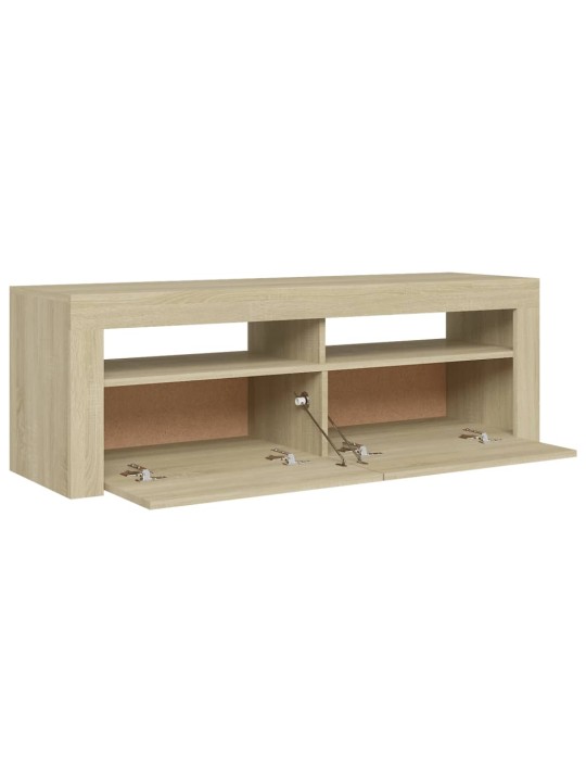 TV skříňka s LED osvětlením dub sonoma 120 x 35 x 40 cm