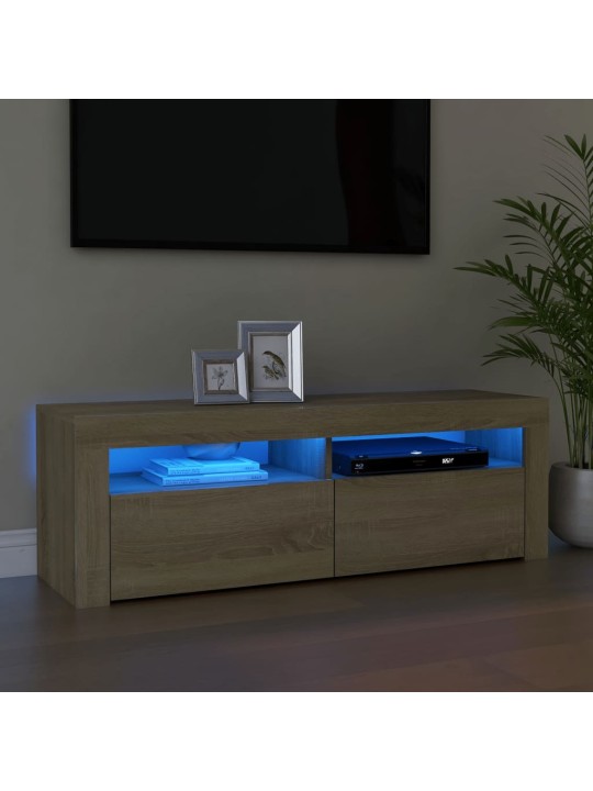 TV skříňka s LED osvětlením dub sonoma 120 x 35 x 40 cm