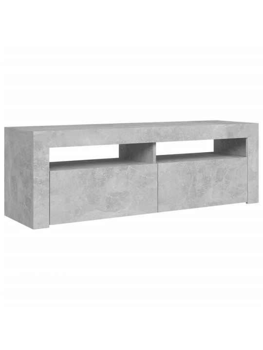 TV skříňka s LED osvětlením betonově šedá 120 x 35 x 40 cm